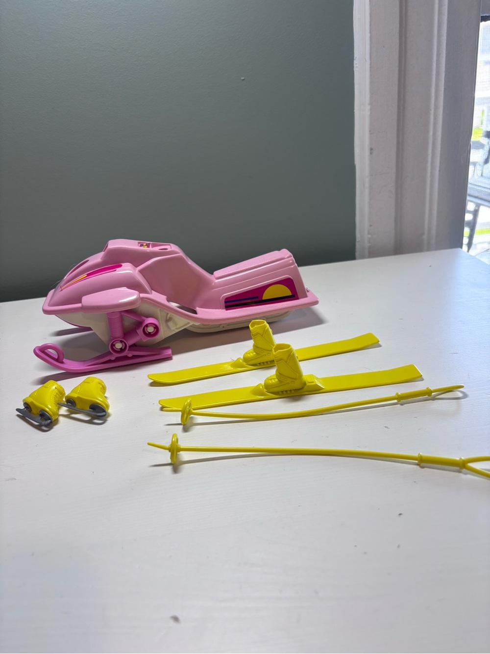 Vintage Barbie Skis Vintage Barbie Snowmobile Ice Skates 1990s Barbie Skis